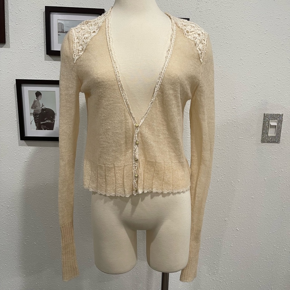 Free People ivory cardigan